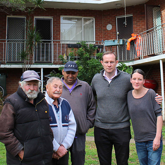 Long term residents of William Street were evicted en masse.